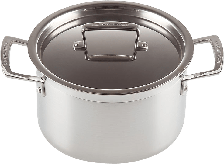 Gryta 3-Ply Rostfritt Stål, från Le Creuset, i färgen Rostfritt Stål.