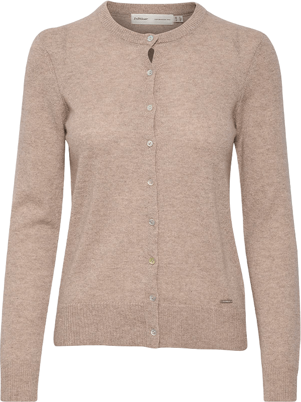 Lukka Cardigan, från Inwear, i färgen Beige Melange.