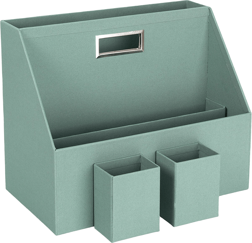 Hurry, bärbar förvaring med 2 pennkoppar, från Bigso Box of Sweden, i färgen Soft Teal.