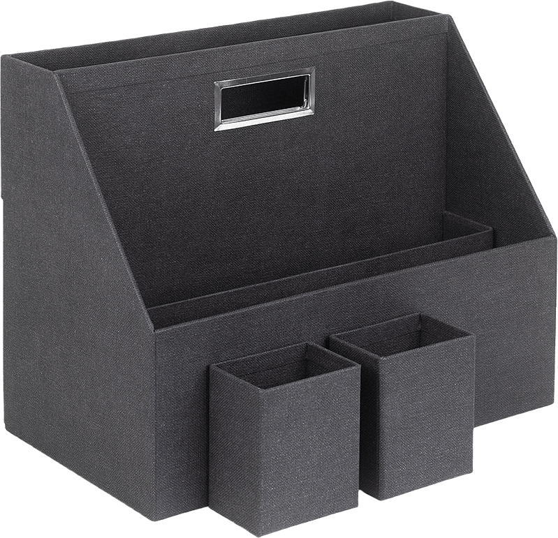 Hurry, bärbar förvaring med 2 pennkoppar, från Bigso Box of Sweden, i färgen Black.