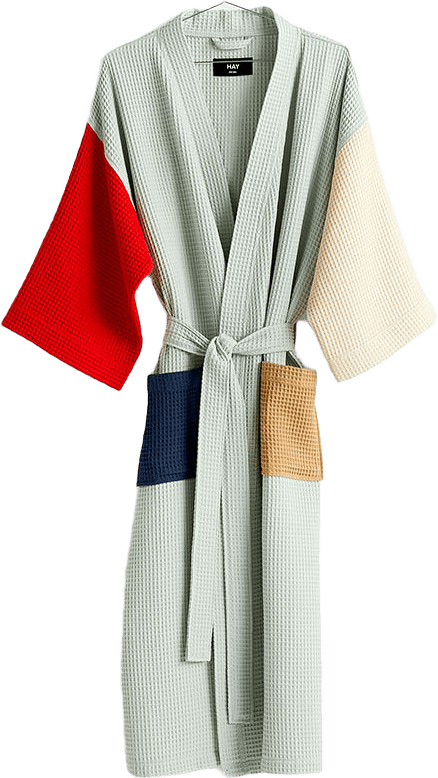 Waffle Bathrobe, från HAY, i färgen Glacier Multi.