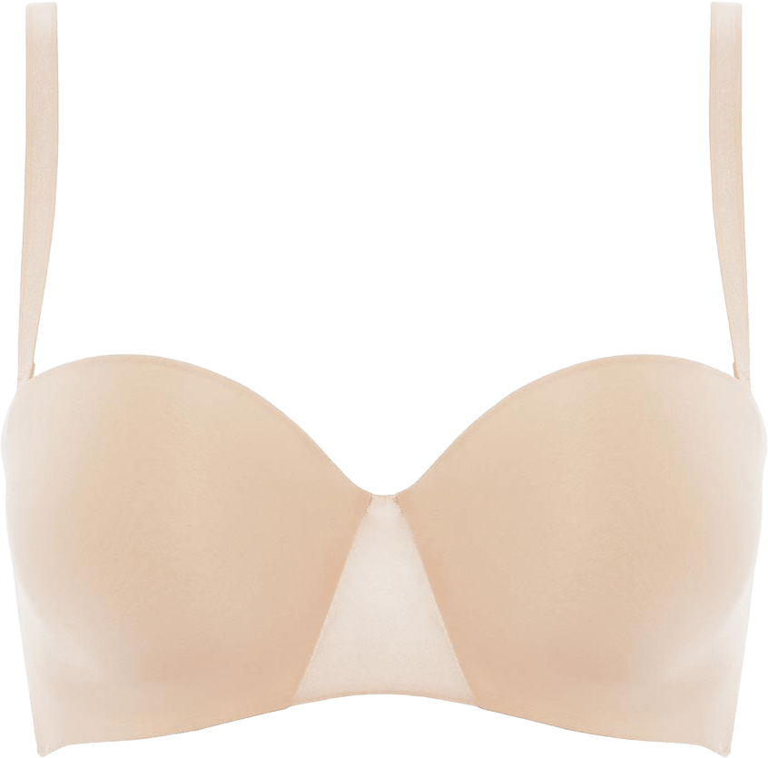 Essentiall Bandeau t-shirt bra, från Chantelle, i färgen Golden Beige.