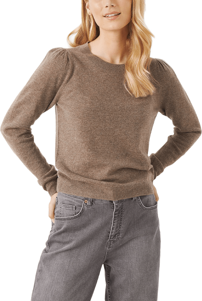 EvinaPW Pullover, från Part Two, i färgen Mink Melange.