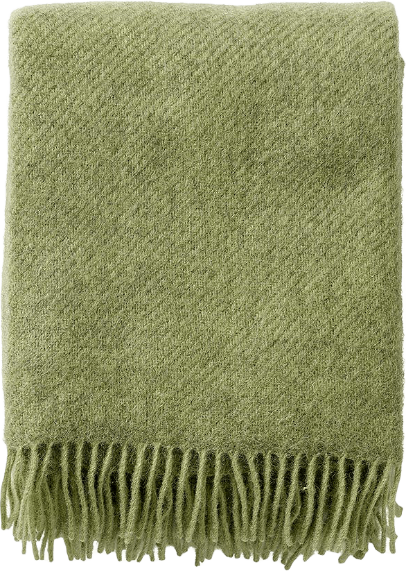 Ullpläd Gotland, från Klippan, i färgen Pear.