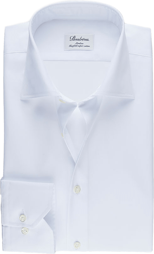 Shirt In Superior Twill White, från Stenströms, i färgen White.