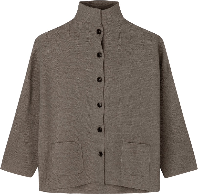 Spring Cardigan, från Sibin Linnebjerg, i färgen Dark Sand.