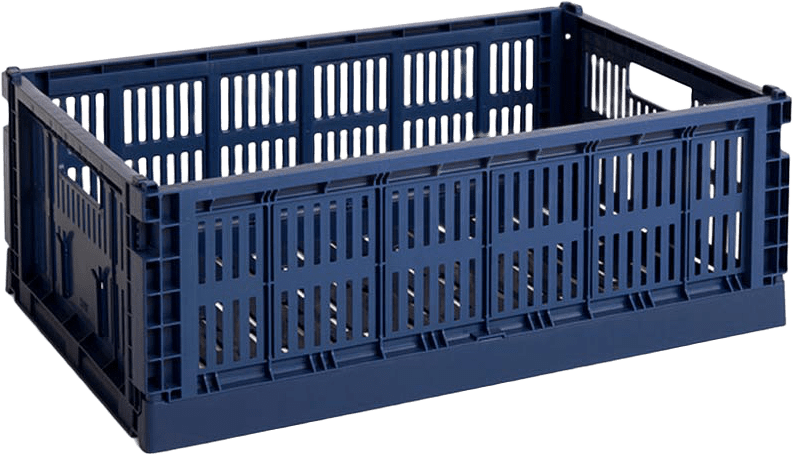 Colour Crate Large, från HAY, i färgen Dark Blue.