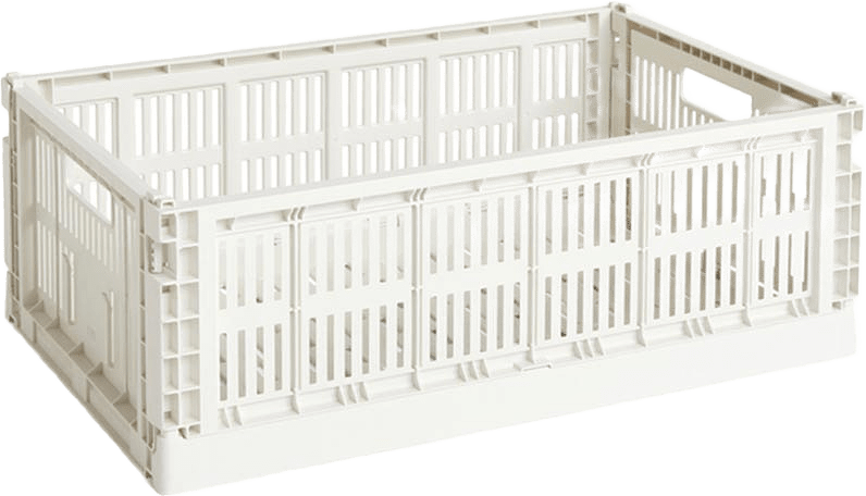 Colour Crate Large, från HAY, i färgen Off-white.