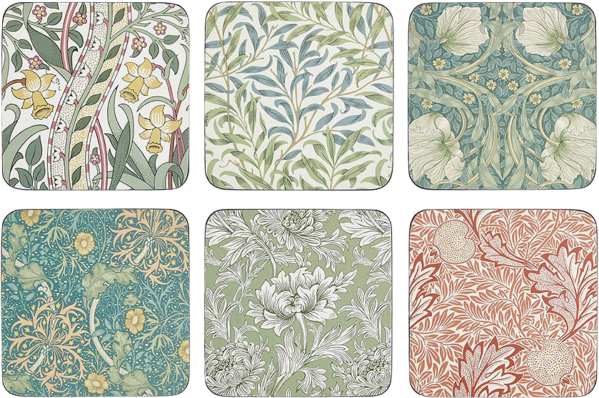 Mix & Match Glasunderlägg, 6-pack, från Morris & Co, i färgen Multi.