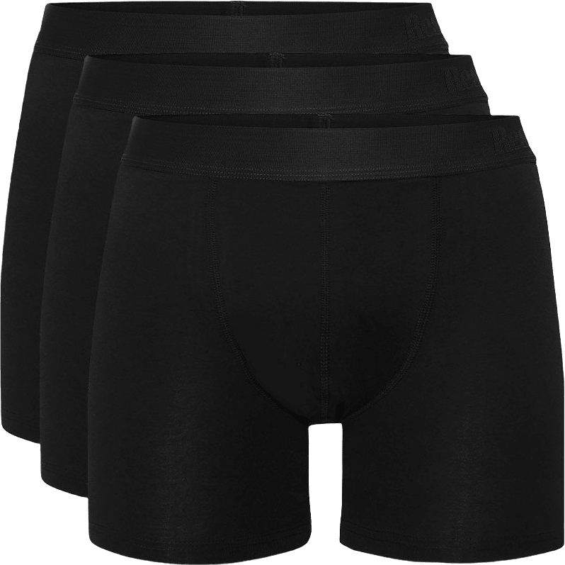 Boxer Bamboo 3-pack - Long Leg, från Resteröds, i färgen Black.