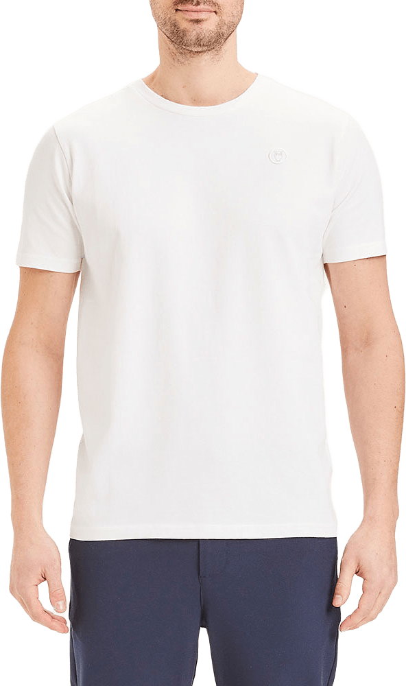 LOKE badge tee - GOTS/Vegan, från Knowledge Cotton Apparel, i färgen Bright White.