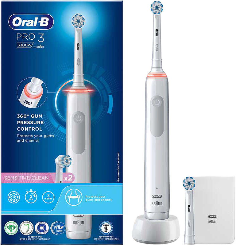 Pro3 - 3300W Sensitive - Vit Eltandborste