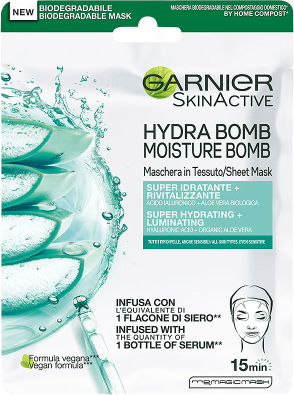 Hyaluronic Aloe Serum Sheet Mask, från Garnier.