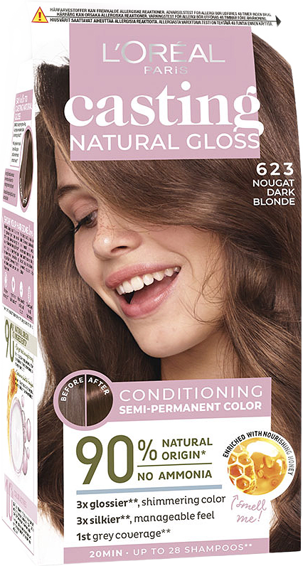 L'Oreal Paris Casting Creme Natural Gloss, från L'Oréal Paris, i färgen 623 Nougat Dark Blonde.