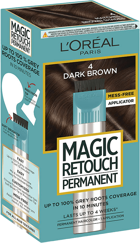 L'Oreal Paris Magic Retouch Permanent, från L'Oréal Paris, i färgen 4 Dark Brown.