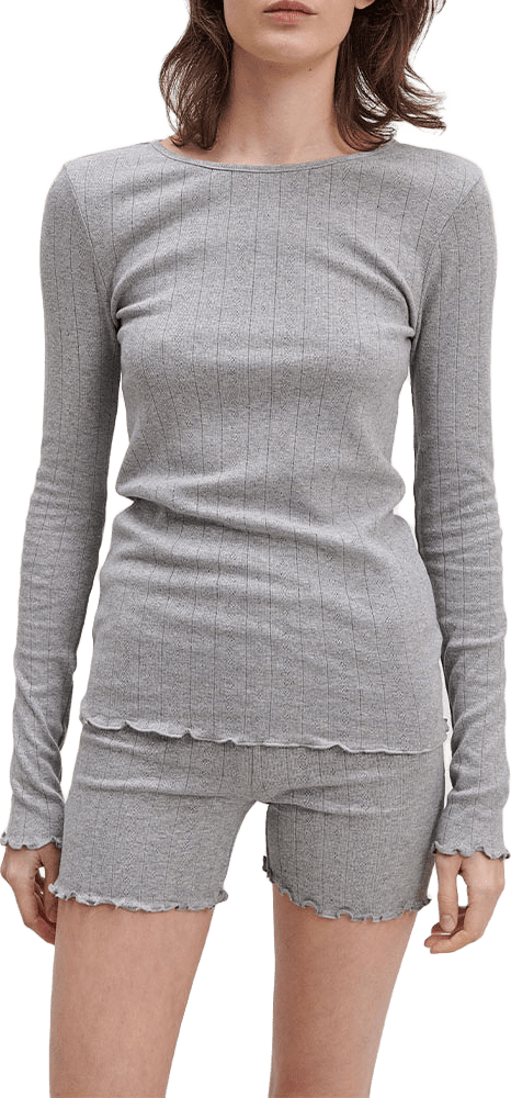 Edie Blouse, från Skall Studio, i färgen Grey Melange.