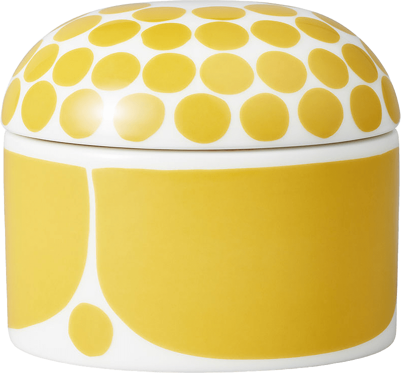 Sunnuntai burk med lock 0,25L gul, från Arabia, i färgen Gul.