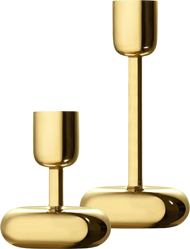 Nappula ljustake gåvoset mässing 2-Pack, från Iittala, i färgen Mässing.