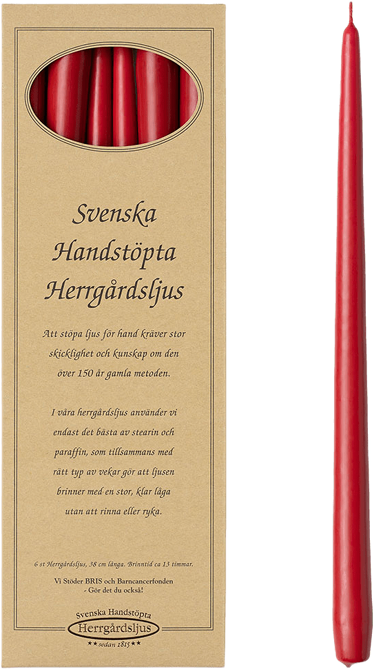 Svenska Handsstöpa Herrgårdsljus, 6-pack