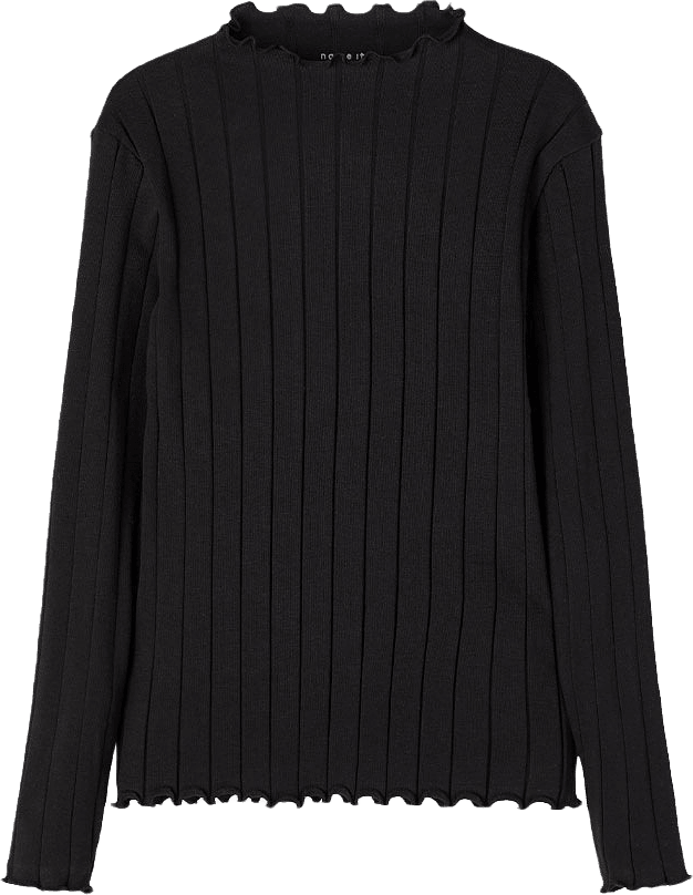 NKFNOLINE LS SLIM TOP, från Name It, i färgen Black.