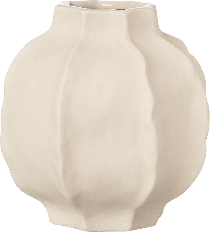 Vas Bucklig Rand L, från ERNST, i färgen Naturvit.