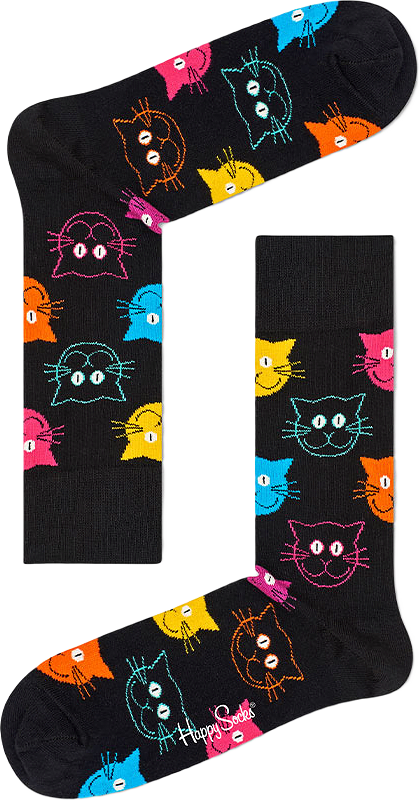 Cat Sock, från Happy Socks, i färgen Black.