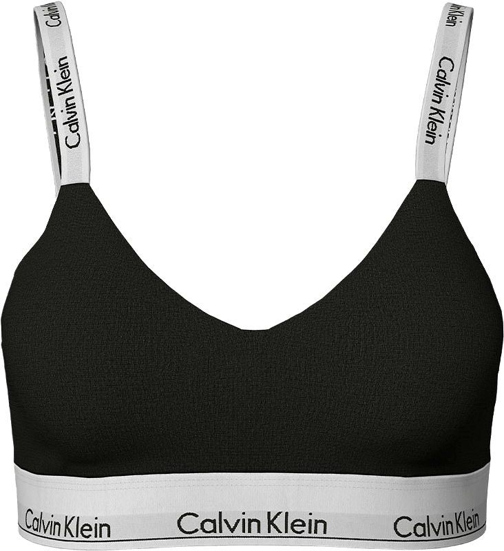Bralette med vadderad support i skön Bomull & modal blandning., från Calvin Klein, i färgen Black.