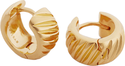 La La Love Chunky Plain Hoops Gold, från Syster P, i färgen Gold.