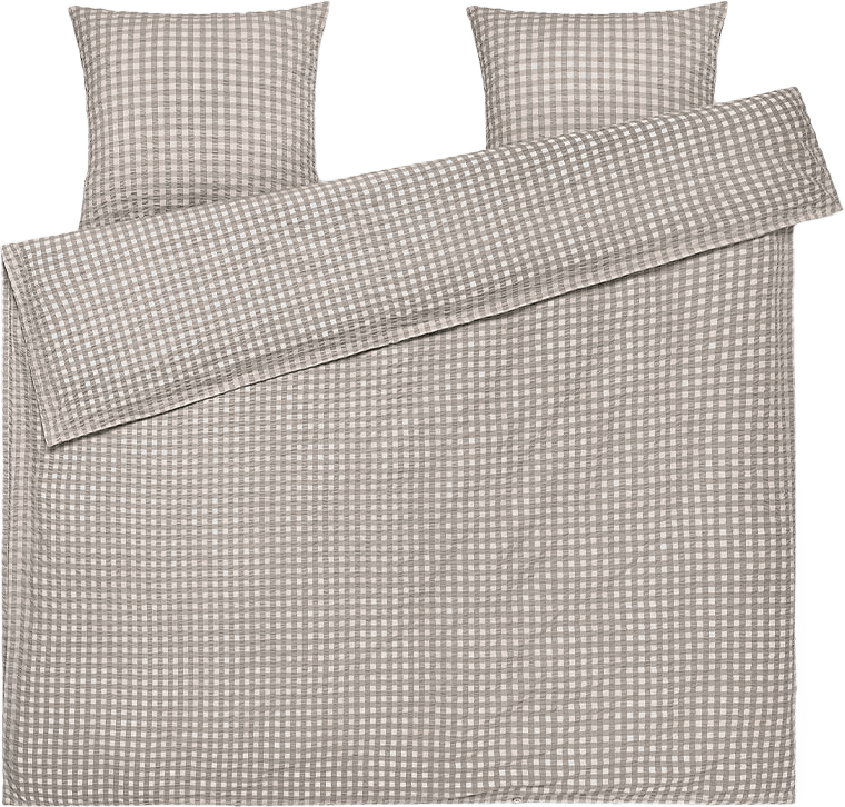 Bæk&Bølge Påslakanset, från JUNA, i färgen Grå/Björk.