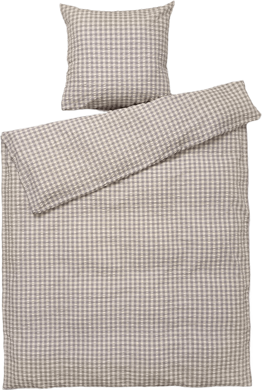 Bæk&Bølge Påslakanset, från JUNA, i färgen Grå/Björk.