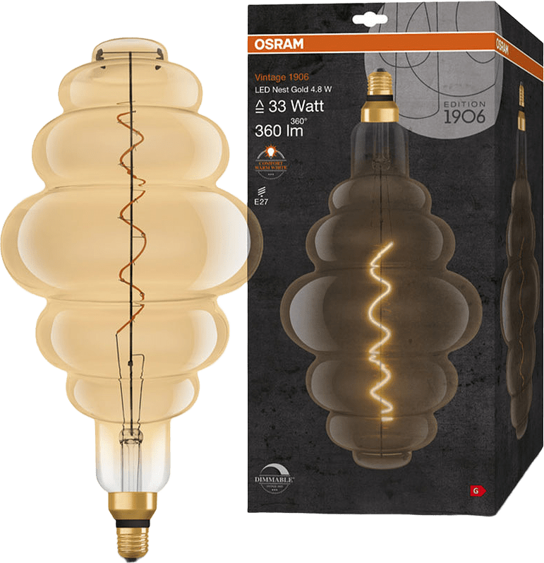 Nest DIM Spiral Gold E27 Vintage 1906, från Osram, i färgen Gold.