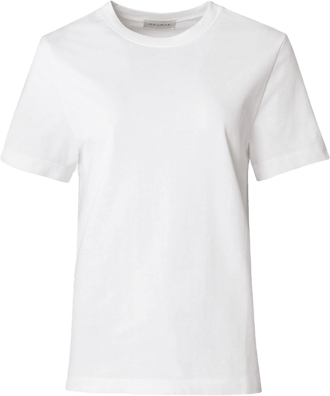 Bomull T-shirt, från Dagmar, i färgen White.