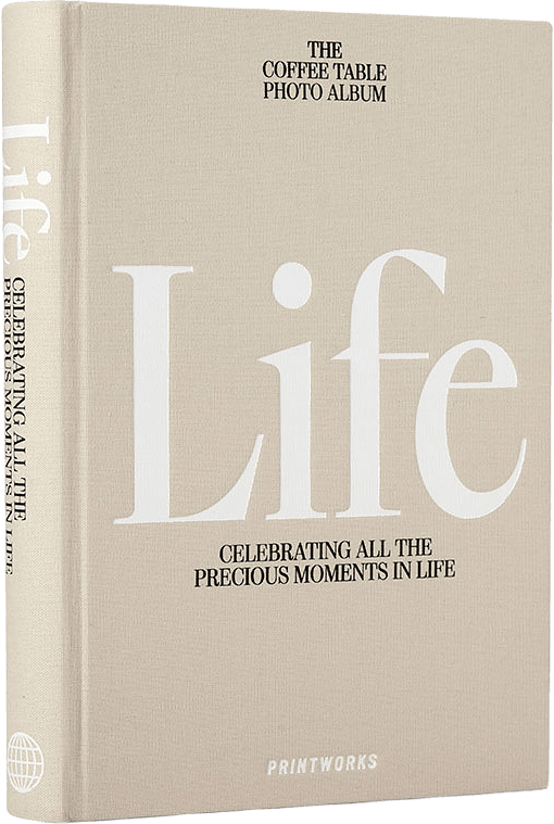 Coffee Table fotobok Life, från Printworks, i färgen Beige.