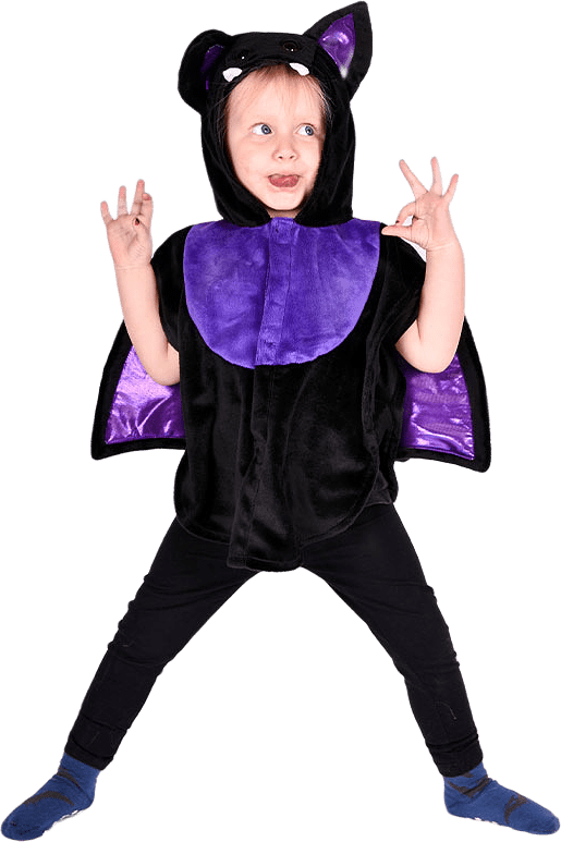 Fladdermuscape FRÄCK Svart, från Den goda fen, i färgen Black, Purple.