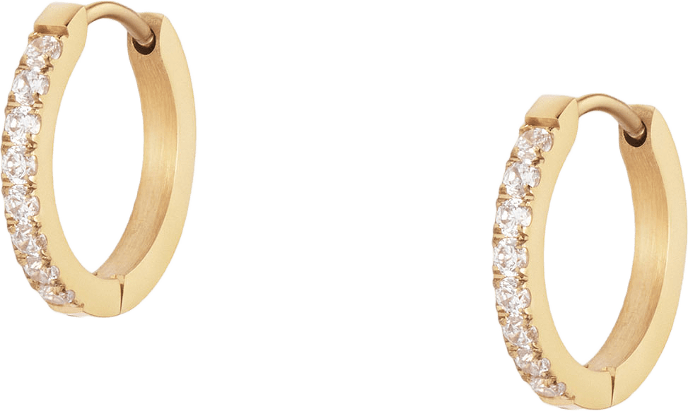 Shiny Gold Hoops Small, från Mockberg, i färgen Gold.