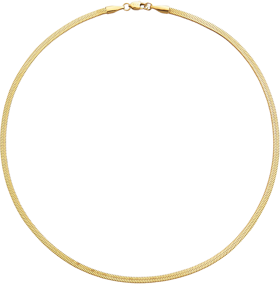 Thin Snake Gold 400 mm Necklace, från Mockberg, i färgen Gold.