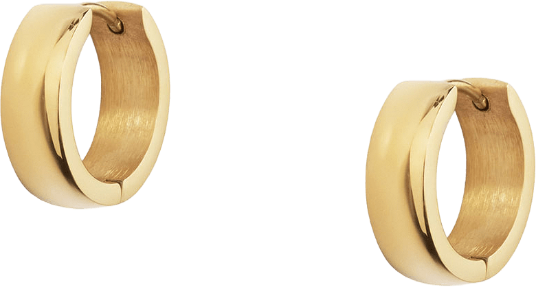 Chunky Gold Hoops Medium, från Mockberg, i färgen Gold.