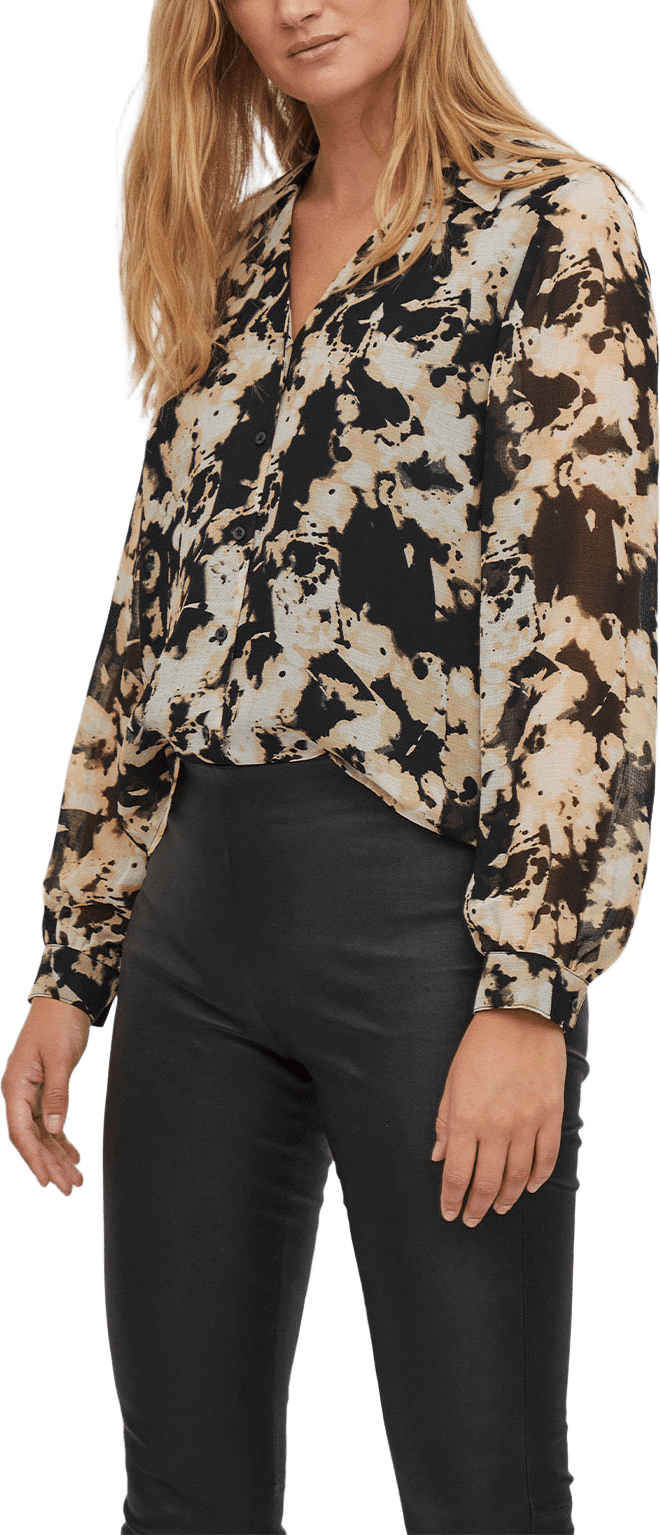 VIRINA Skjorta, från Vila, i färgen Black Kit.