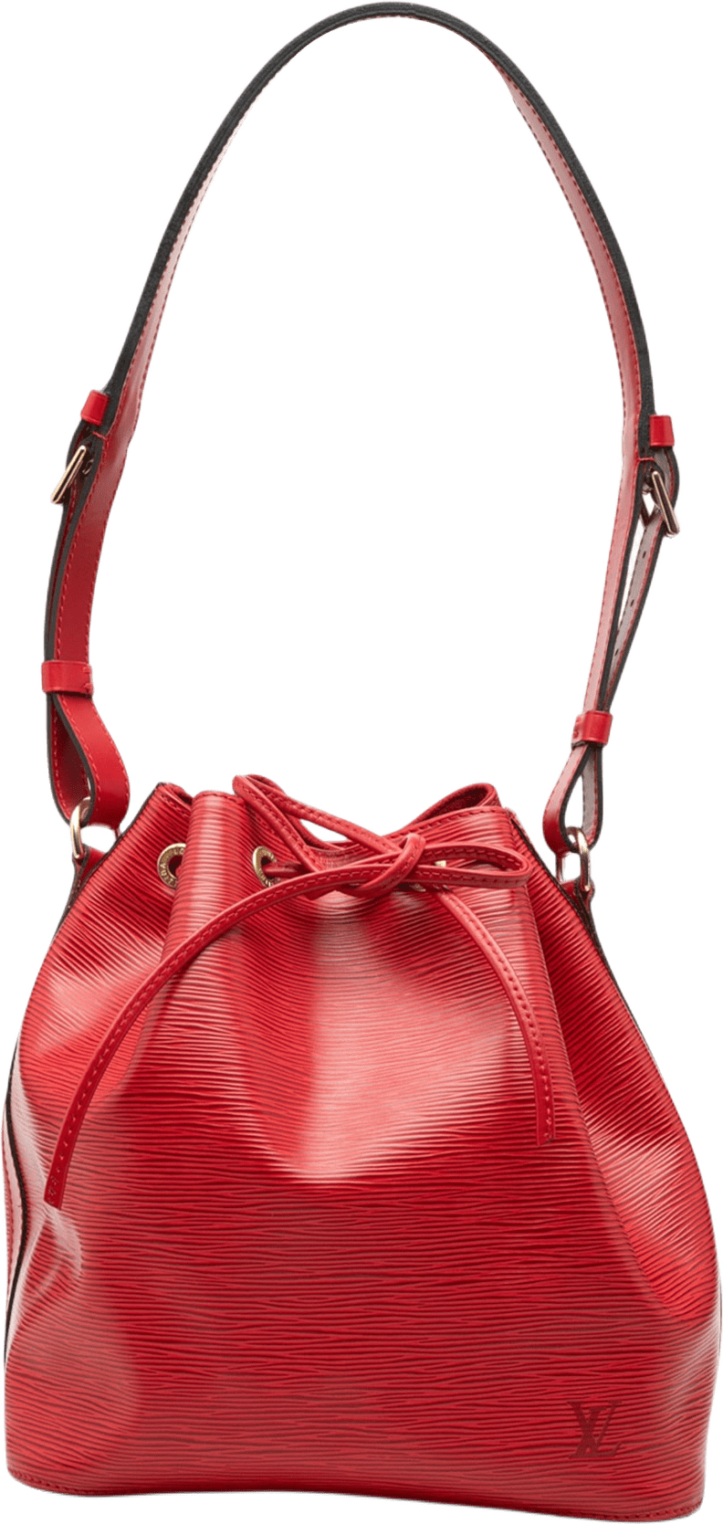 Louis Vuitton Epi Petit Noe, från Luxclusif, i färgen red.