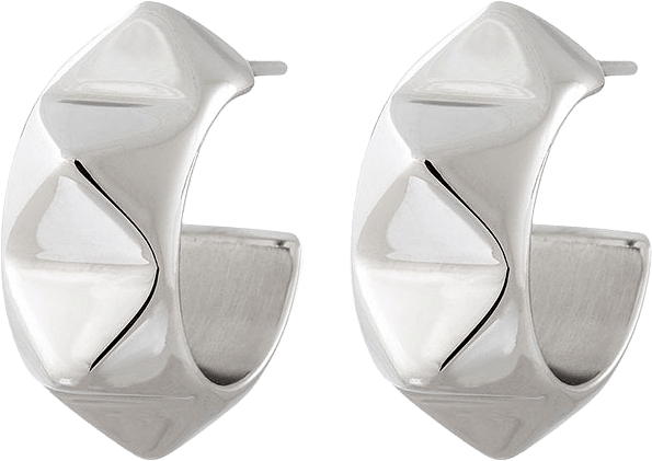 Peak Rivet Creoles Steel Earring, från Edblad, i färgen Steel.