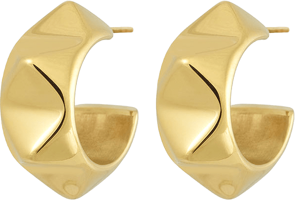 Peak Rivet Creoles Gold Earring, från Edblad, i färgen Gold.