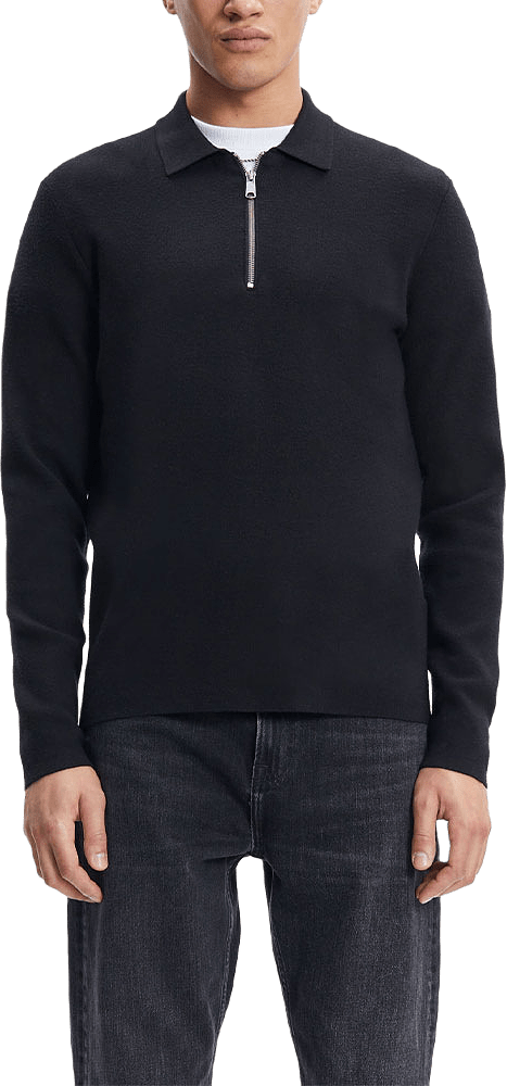 GUNA HALF ZIP 10490, från SAMSOE SAMSOE, i färgen Black.