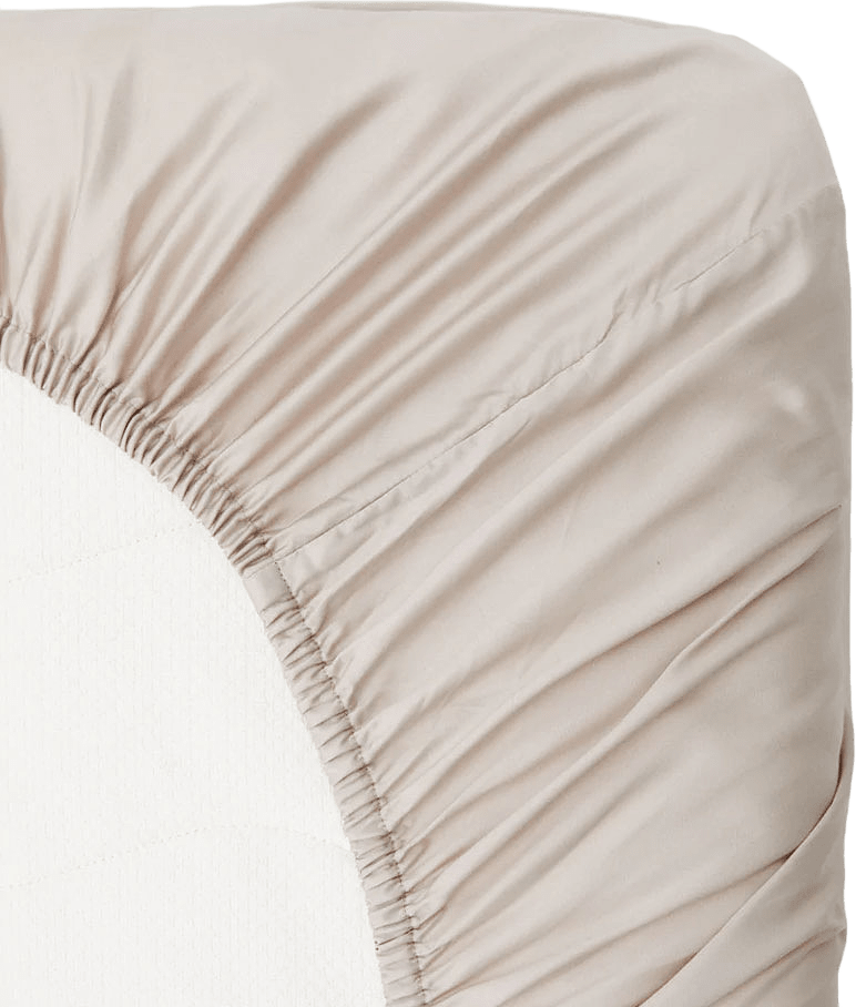 Bamboo Fitted Sheet 180x200 cm, från Movesgood, i färgen Sand.