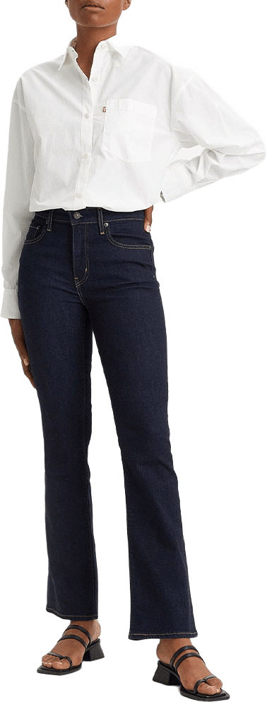 725™ High Rise Bootcut Jeans, från Levi's, i färgen Dark Indigo - Flat Finish.