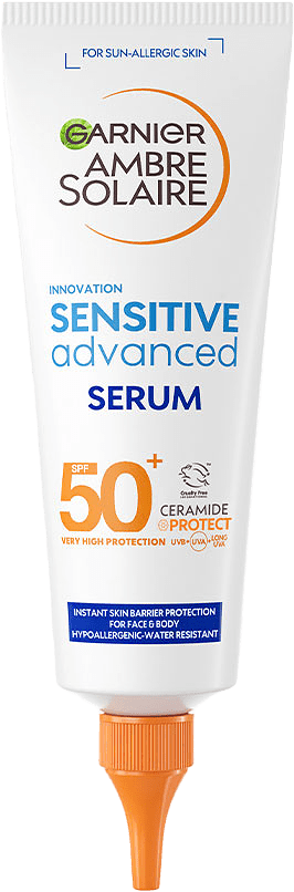 Ambre Solaire Sens Adv Body Serum Spf 50, från Garnier.