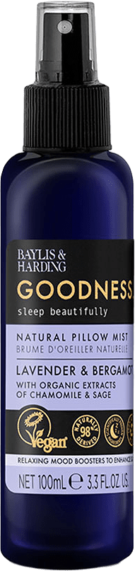 Goodness Sleep Lavender & Bergamot Pillow Mist, från Baylis & Harding, i färgen Lavender & Bergamot.