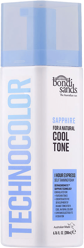 Technocolor 1 Hour Express Self Tanning Foam, från Bondi Sands, i färgen Cool Natural Colour (ash Grey).