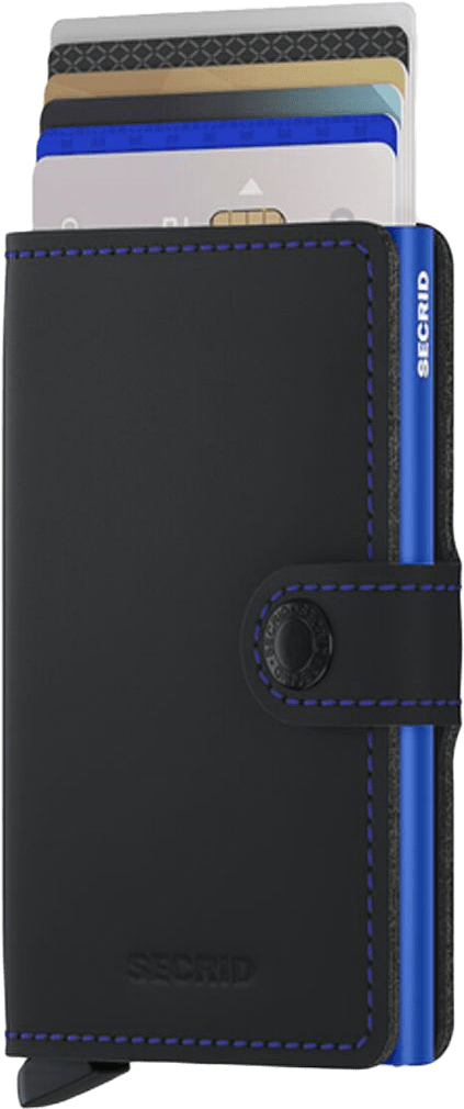 Miniwallet, från Secrid, i färgen Black-blue.