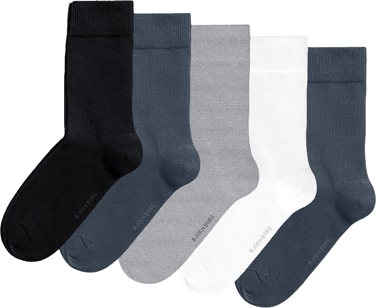 Essential Socks 5-Pack, från Björn Borg, i färgen Multipack 1.