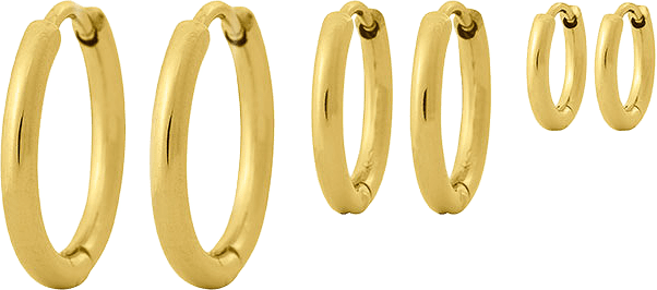 Triple Pair Hoops Gold, från Edblad, i färgen Gold.